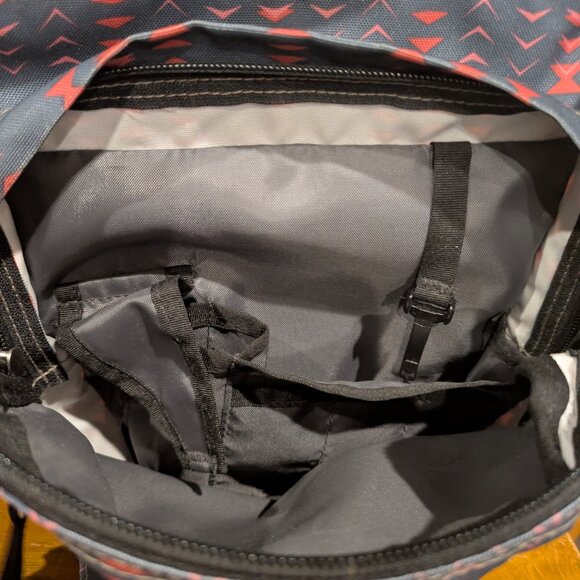 JanSport Superbreak Backpack Warped Geo Grey pattern Book Bag College Gear - Picture 2 of 5